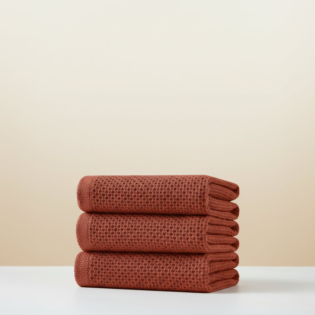 Soft Cotton Dish Cloths Set Absorbent Honeycomb Waffle Weave | Meowbutter