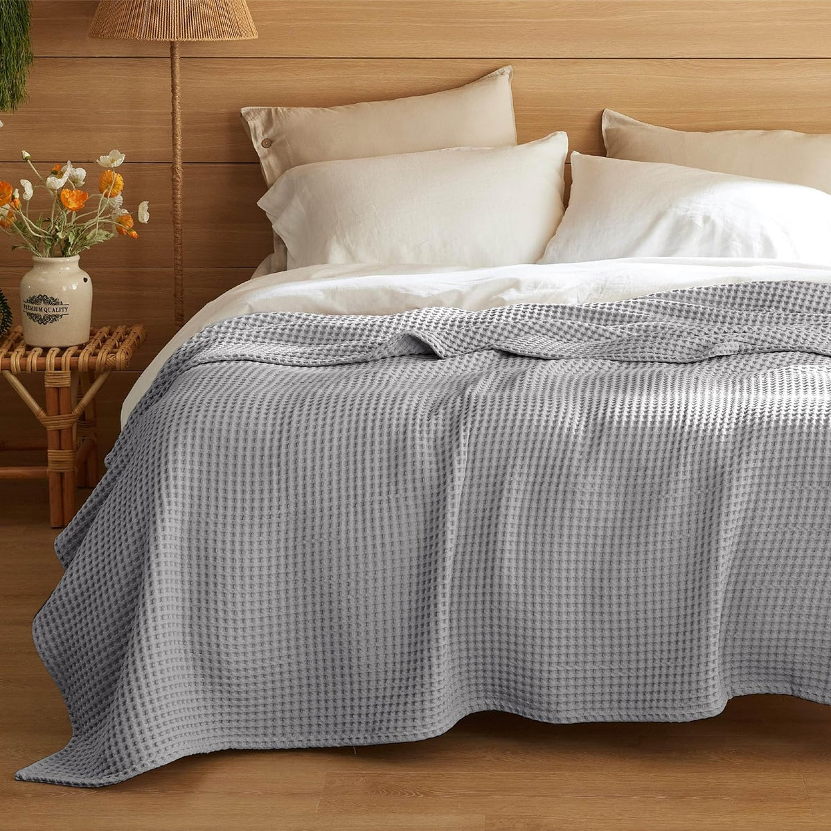 Lehká deka Cozy Comfort ze 100% bavlny s vaflovou vazbou - prodyšná struktura