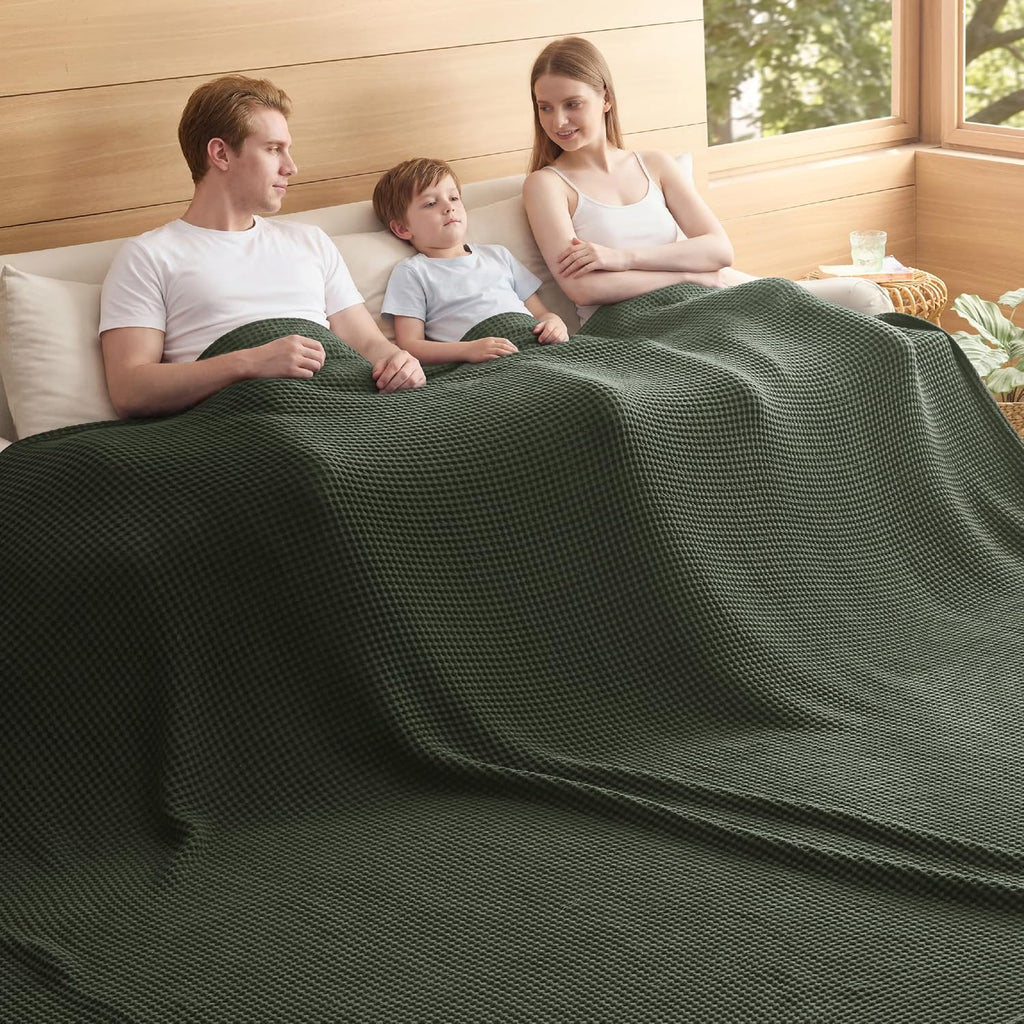 Lehká deka Cozy Comfort ze 100% bavlny s vaflovou vazbou - prodyšná struktura