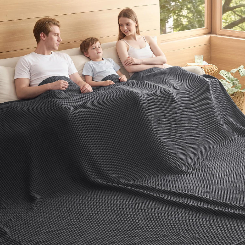 Lehká deka Cozy Comfort ze 100% bavlny s vaflovou vazbou - prodyšná struktura