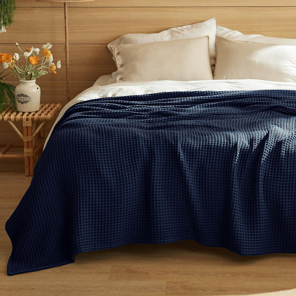 Lehká deka Cozy Comfort ze 100% bavlny s vaflovou vazbou - prodyšná struktura