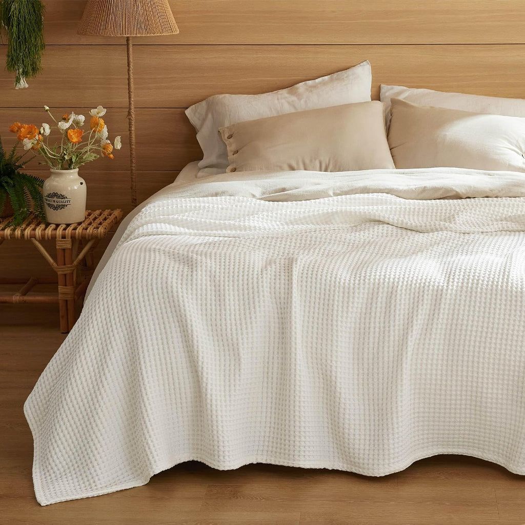 Lehká deka Cozy Comfort ze 100% bavlny s vaflovou vazbou - prodyšná struktura