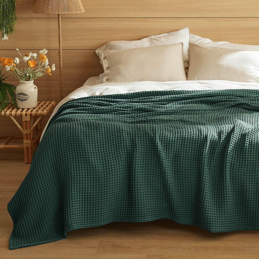 Lehká deka Cozy Comfort ze 100% bavlny s vaflovou vazbou - prodyšná struktura