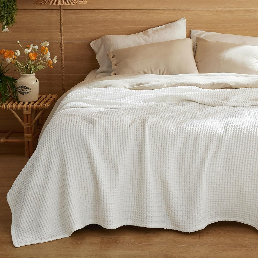 Lehká deka Cozy Comfort ze 100% bavlny s vaflovou vazbou - prodyšná struktura