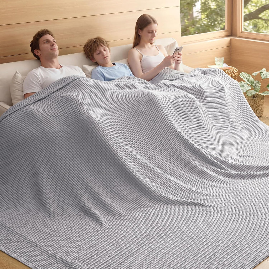 Lehká deka Cozy Comfort ze 100% bavlny s vaflovou vazbou - prodyšná struktura