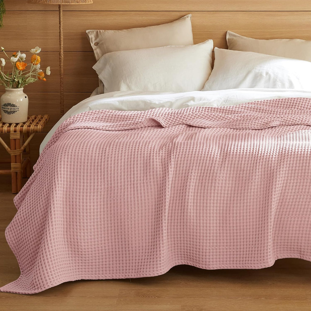 Lehká deka Cozy Comfort ze 100% bavlny s vaflovou vazbou - prodyšná struktura
