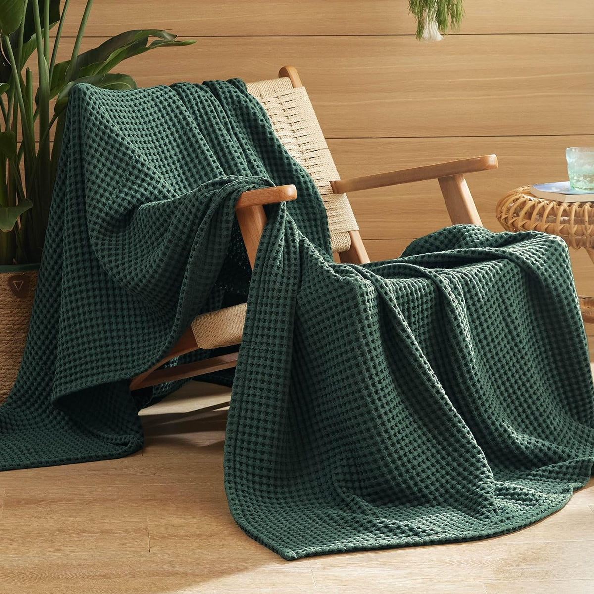 Lehká deka Cozy Comfort ze 100% bavlny s vaflovou vazbou - prodyšná struktura