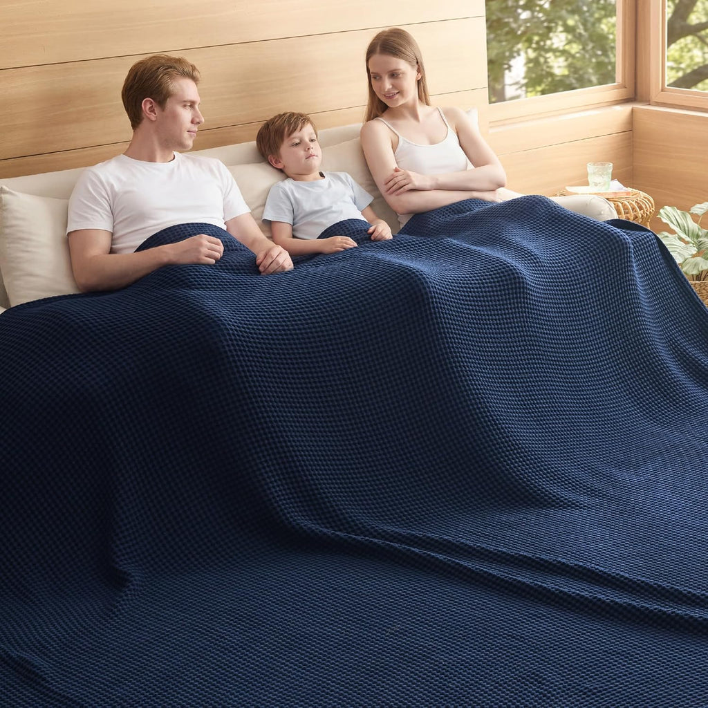Lehká deka Cozy Comfort ze 100% bavlny s vaflovou vazbou - prodyšná struktura