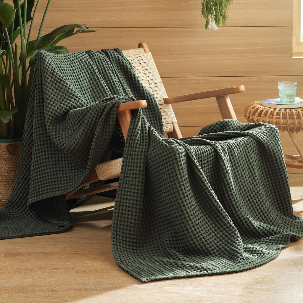 Lehká deka Cozy Comfort ze 100% bavlny s vaflovou vazbou - prodyšná struktura