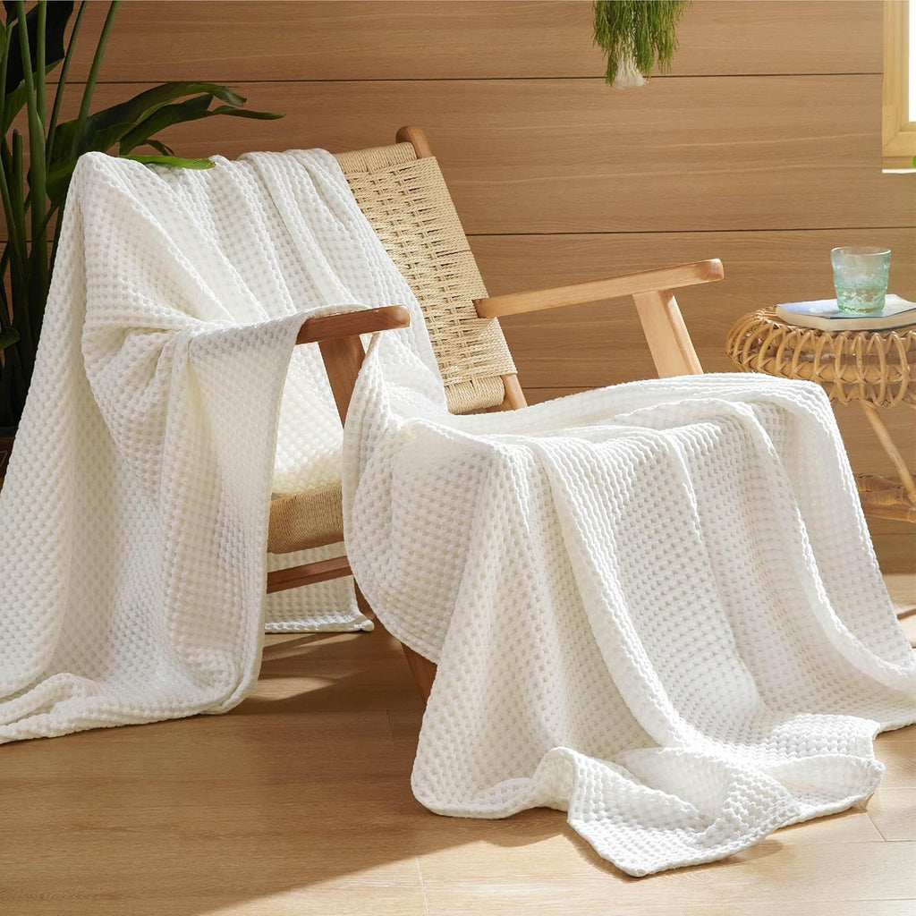 Lehká deka Cozy Comfort ze 100% bavlny s vaflovou vazbou - prodyšná struktura