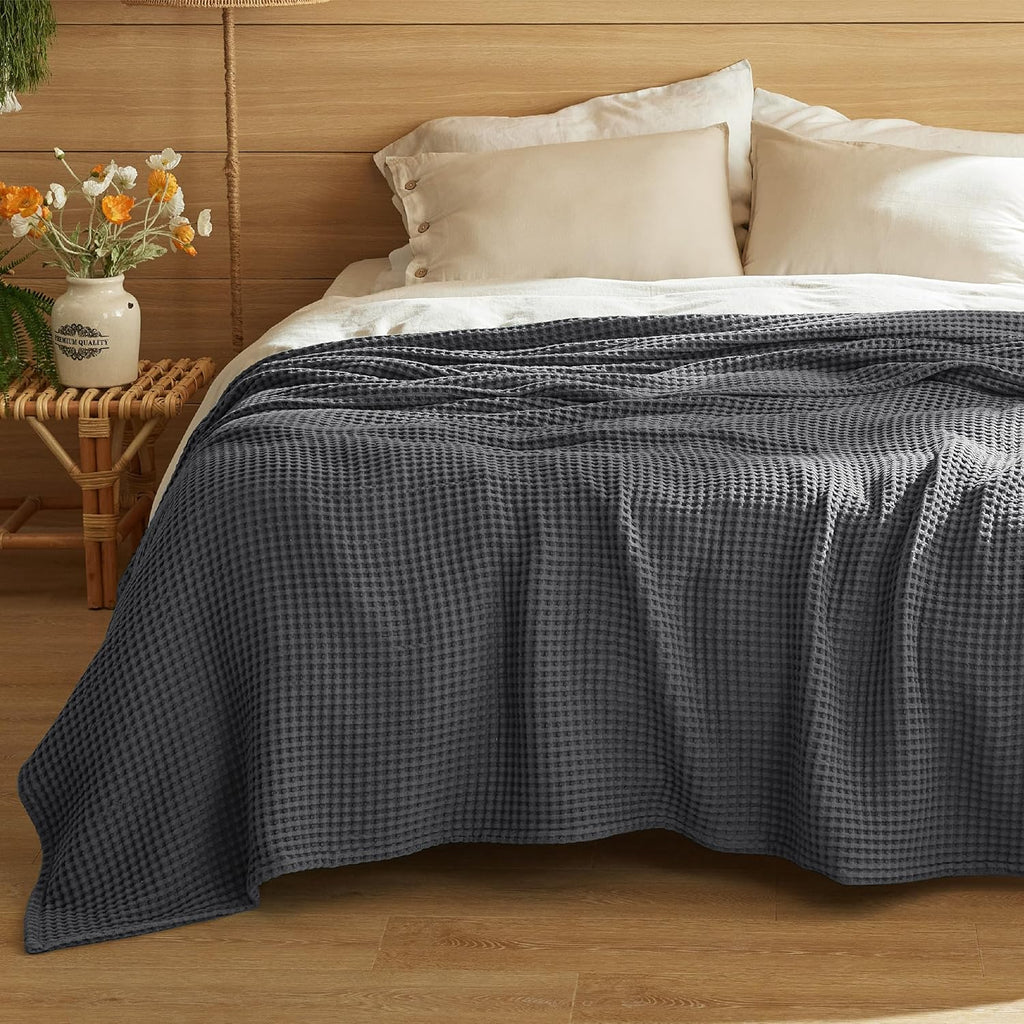 Lehká deka Cozy Comfort ze 100% bavlny s vaflovou vazbou - prodyšná struktura