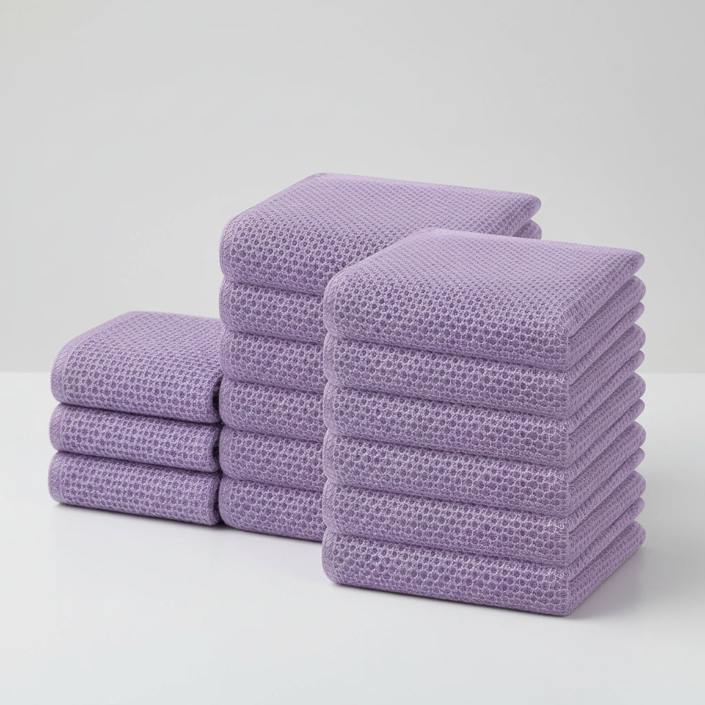 Soft Cotton Dish Cloths Set Absorbent Honeycomb Waffle Weave | Meowbutter