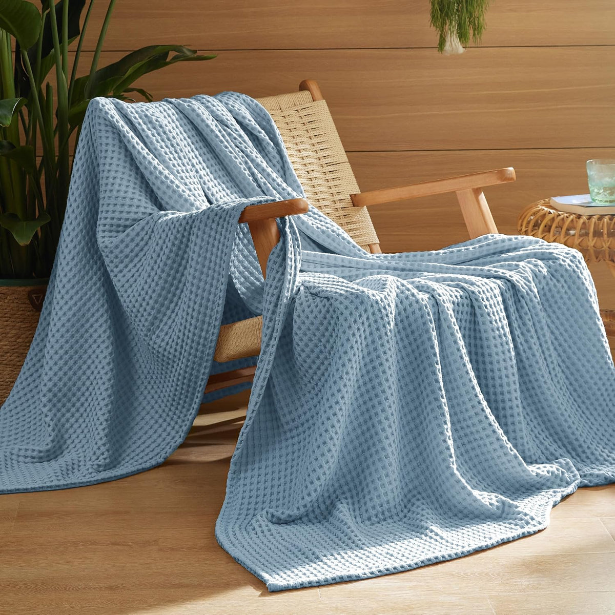 Lehká deka Cozy Comfort ze 100% bavlny s vaflovou vazbou - prodyšná struktura