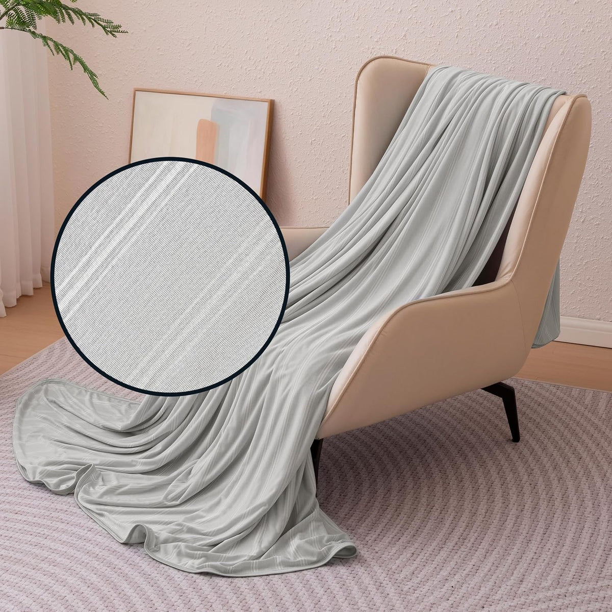 Cozy Comfort Wendedecke mit Streifen — Leichte, kühlende Decke