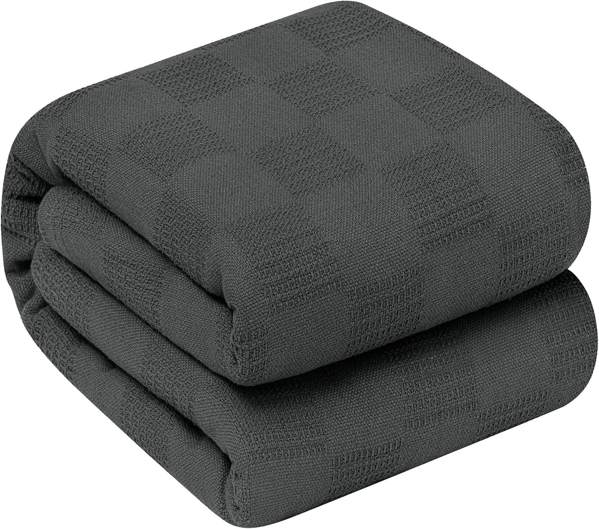 שמיכת כותנה 100% אפורה מבית Cozy Haven — 350 GSM, אריגה קלילה