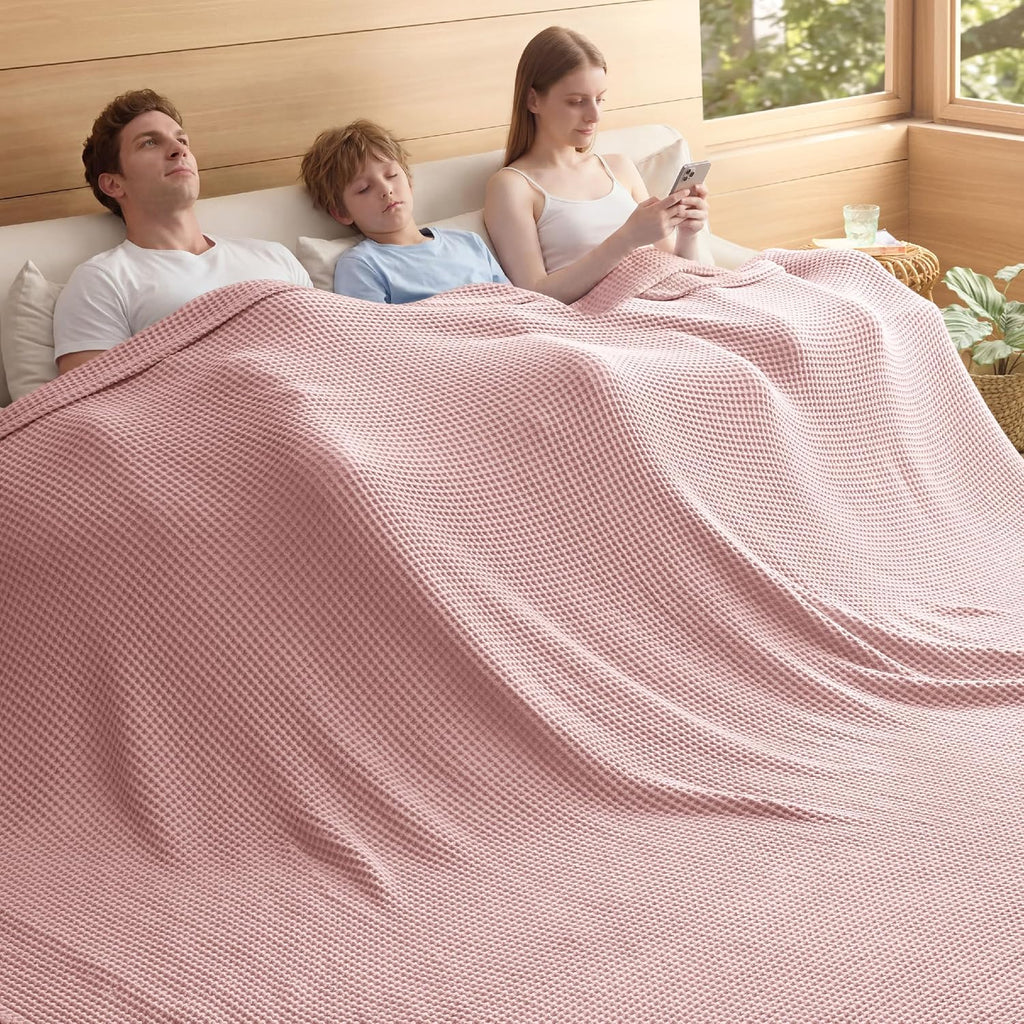 Lehká deka Cozy Comfort ze 100% bavlny s vaflovou vazbou - prodyšná struktura
