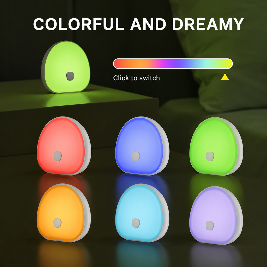 Máquina de ruido blanco para bebés - Luz nocturna RGB - Lámpara de sonido relajante recargable | meowbutter