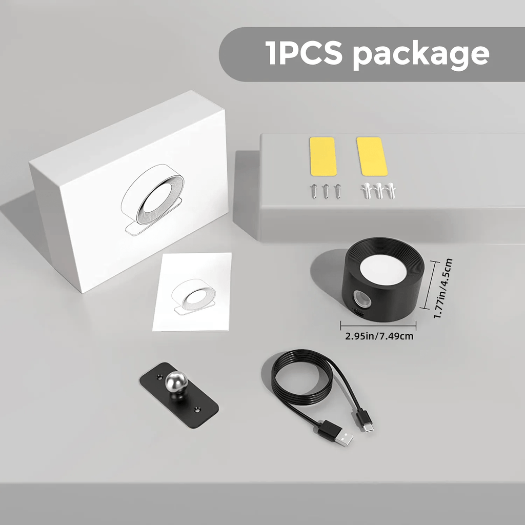 Kabellose USB-Wandleuchte – wiederaufladbare LED mit Touch-Steuerung