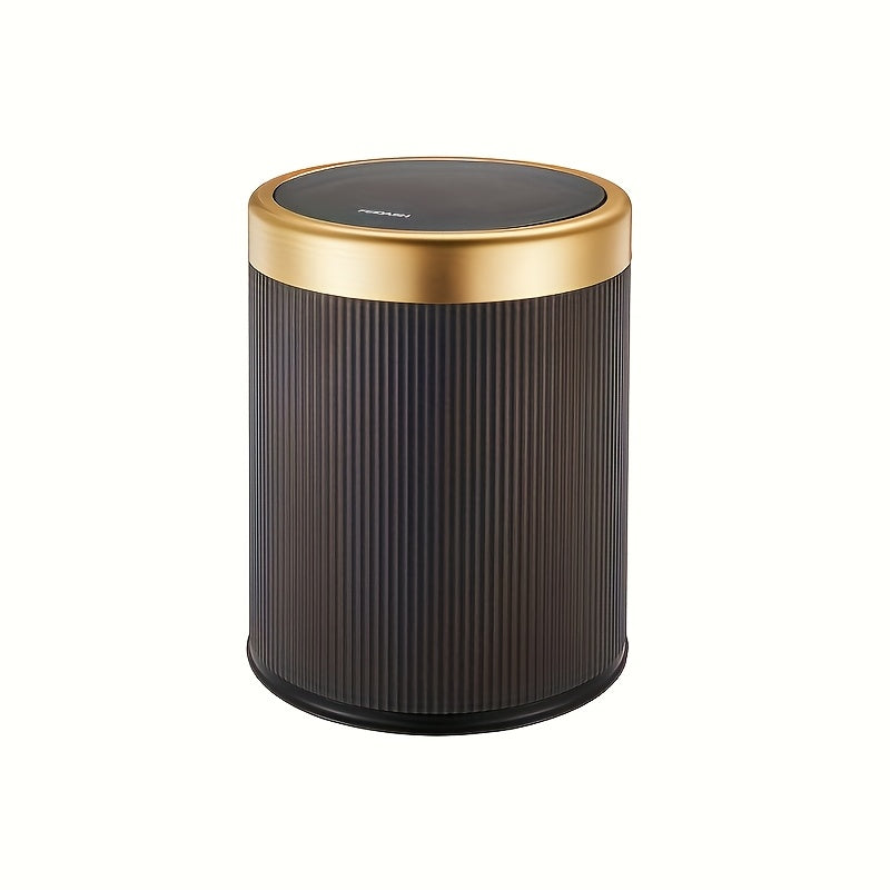 Luxury Oval Trash Can | Press-Top Waste Bin with Dual Inner Bucket | Meowbutter