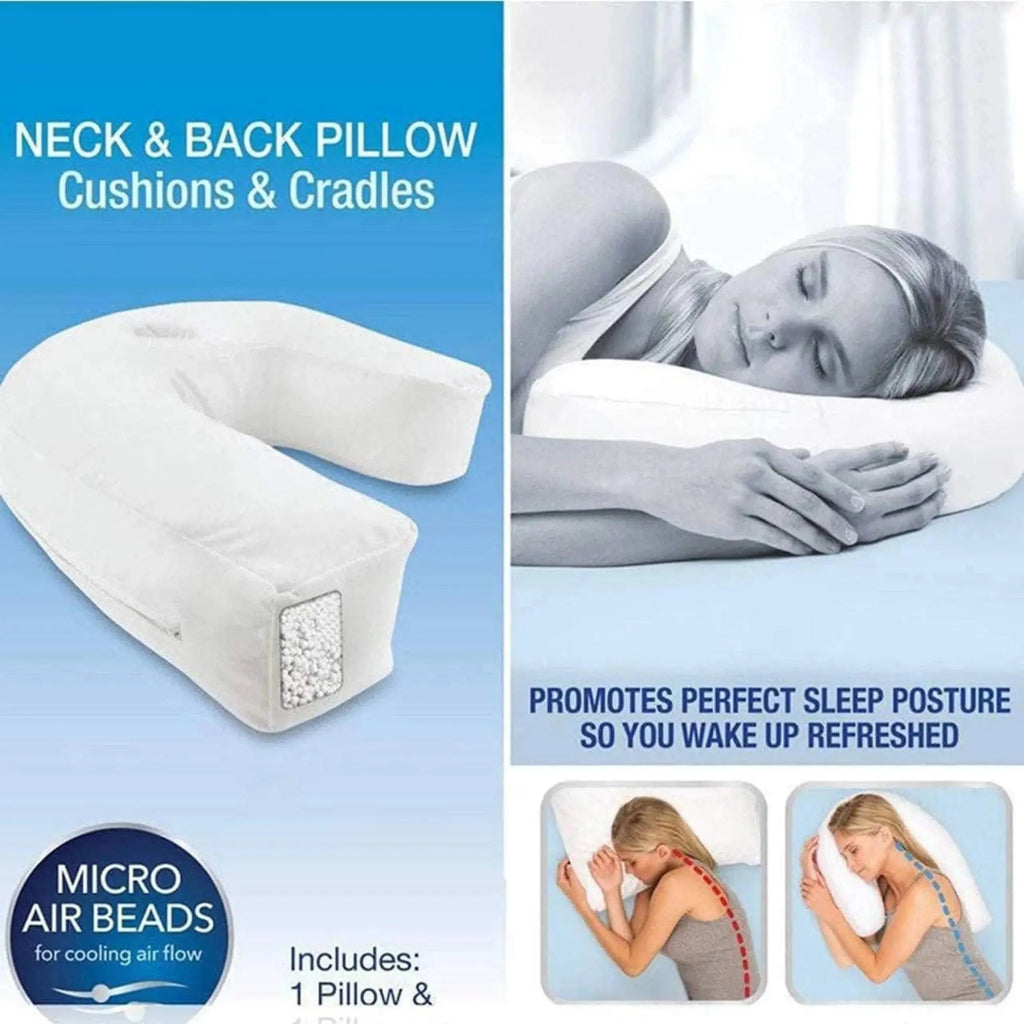 Cuscino Contour con Design a Forma di U per un Sonno Rilassante