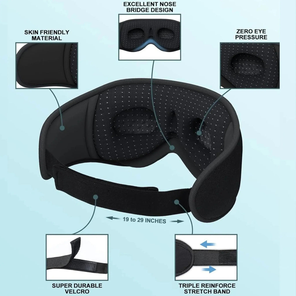Sleep Mask With Bluetooth Earphones for Nighttime Rest