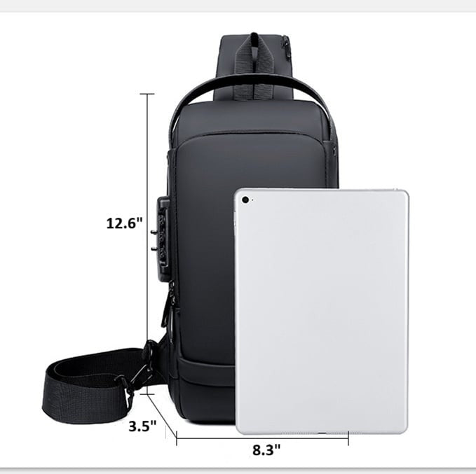 Waterproof Crossbody Bag - Anti-Theft Hidden Zip - USB 3.0 Charging Port - Oxford - Unisex | meowbutter
