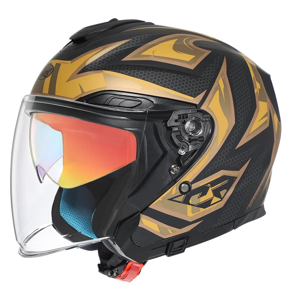 Casco IronRide Open Face con Doble Visera – Certificado DOT - Meowbutter