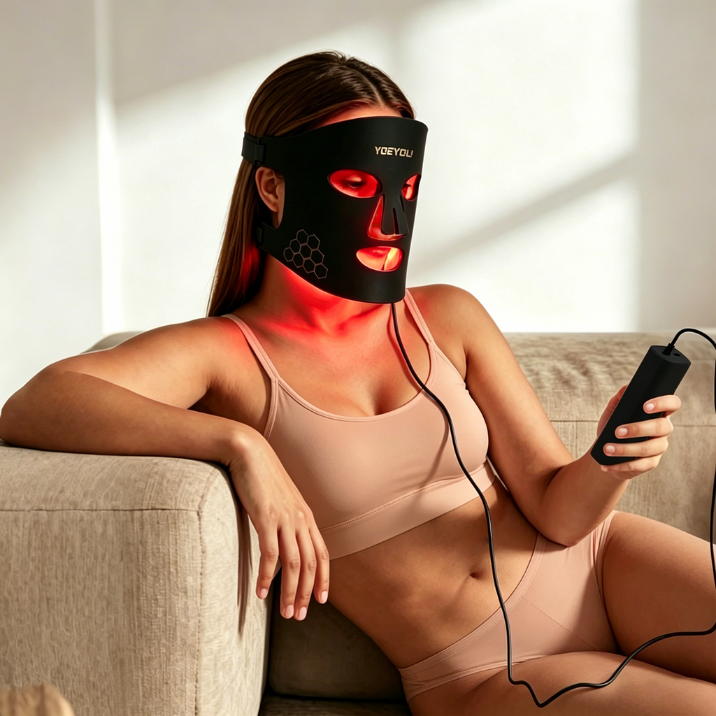 Wearable LED Therapy Mask for Fine Lines, Blemishes and Daily Radiance
