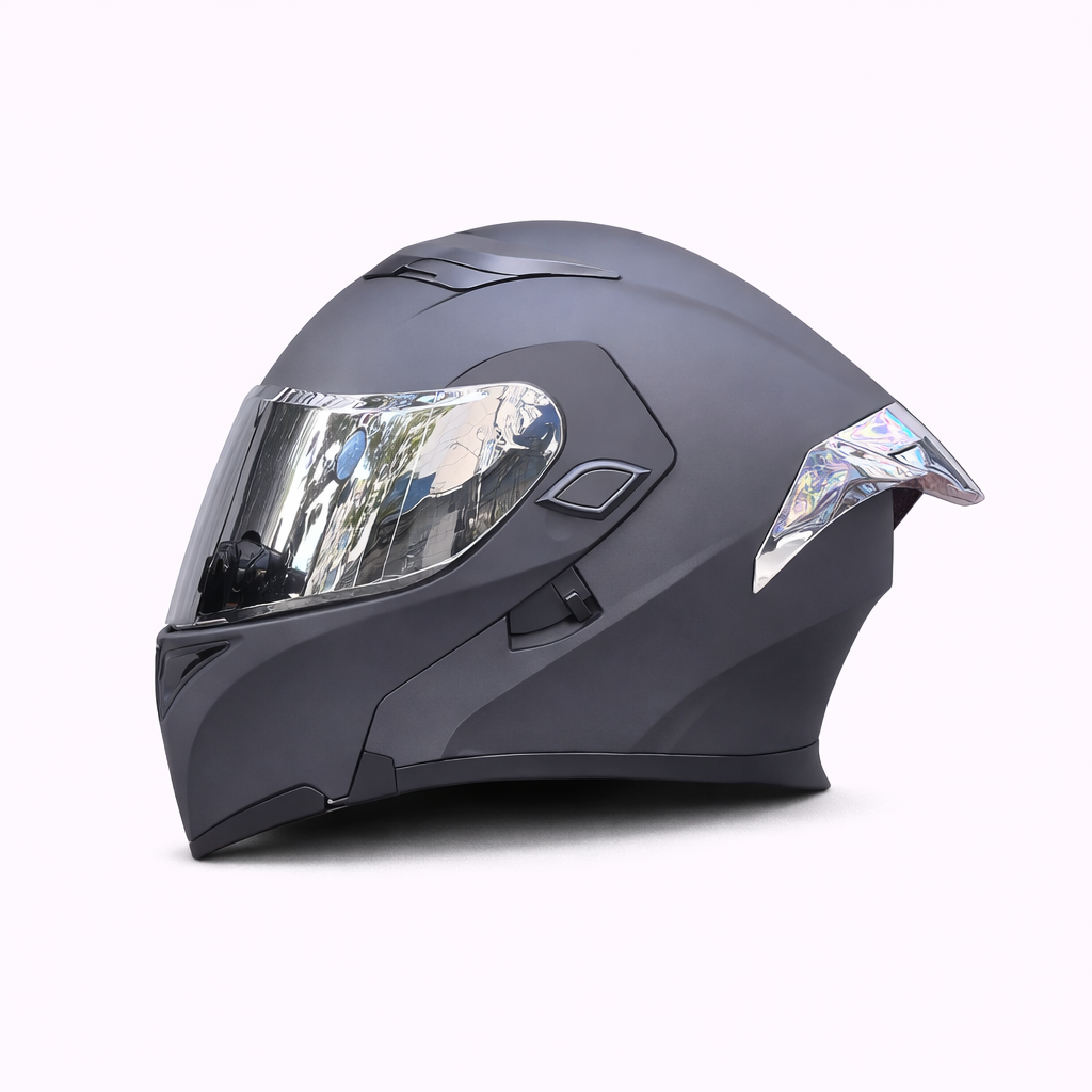 Kask motocyklowy ORZ Z-169 z podnoszoną szczęką, pełna osłona twarzy, podwójna szyba, zatwierdzony przez DOT i ECE - Meowbutter