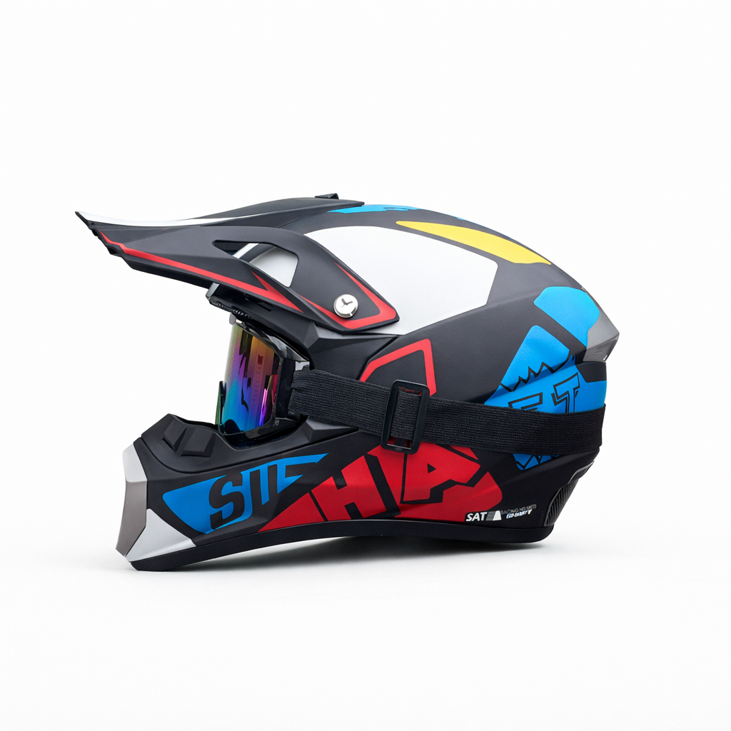 Casco Integral Off-Road de Motocross ORZ-126 - Meowbutter