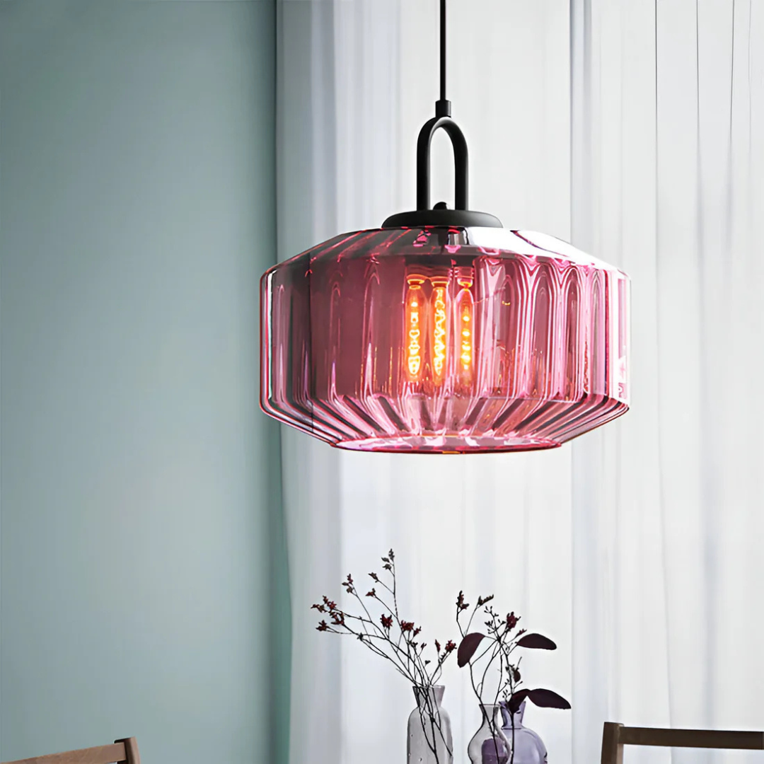 Mireta Glass Pendant Light | Retro-Coloured Glass Design | Meowbutter