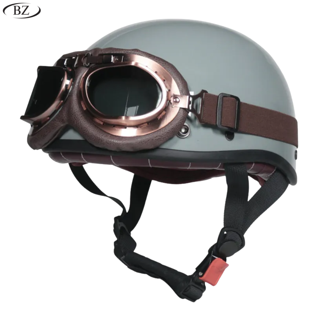 Vintage Half Helmet – DOT Approved | Unisex 4-Season Riding - Meowbutter