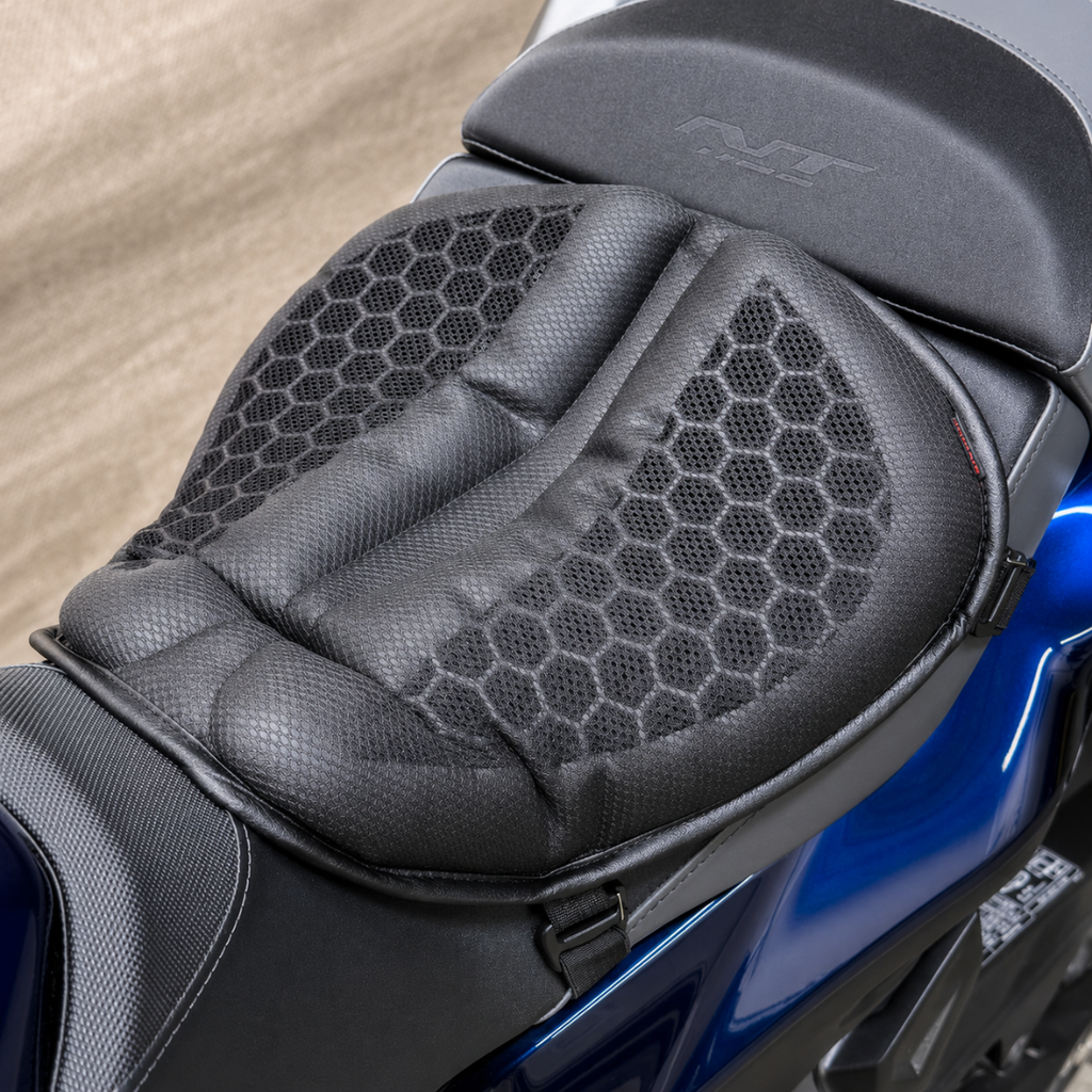 Poduszka na siedzenie motocyklowe Bikerzonez HexFlow - Meowbutter