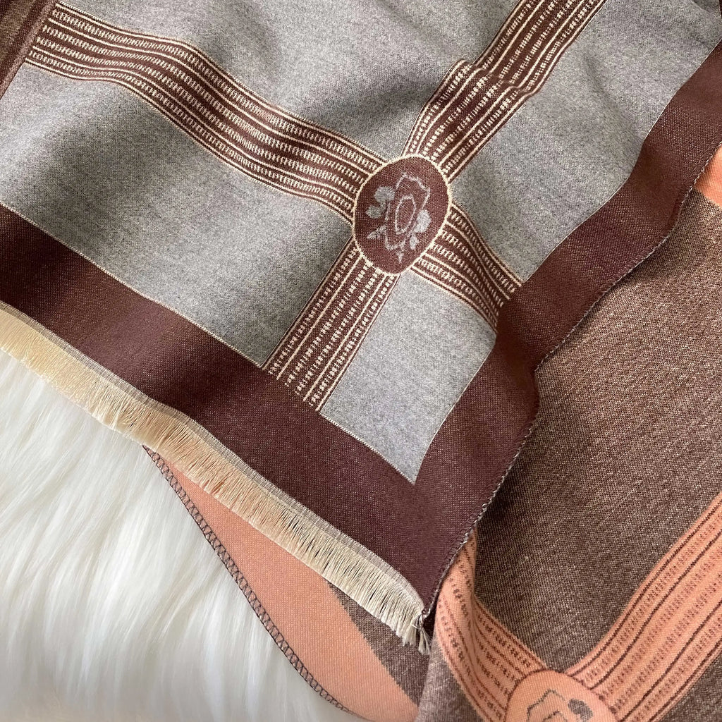 The Royal Scarf 100 Percent Cotton Geometric Knit Wrap