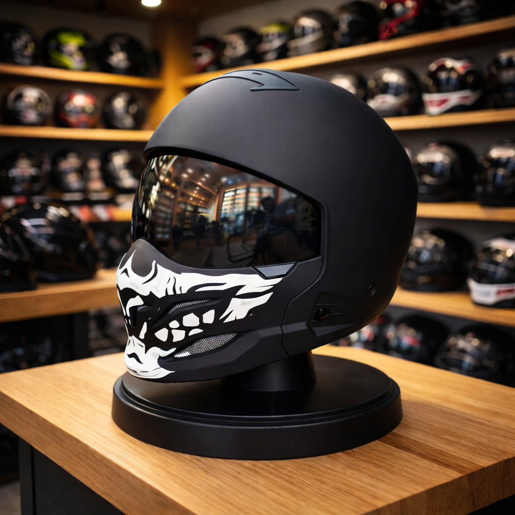 Casco de motocicleta unisex Scorpion Retro - Meowbutter