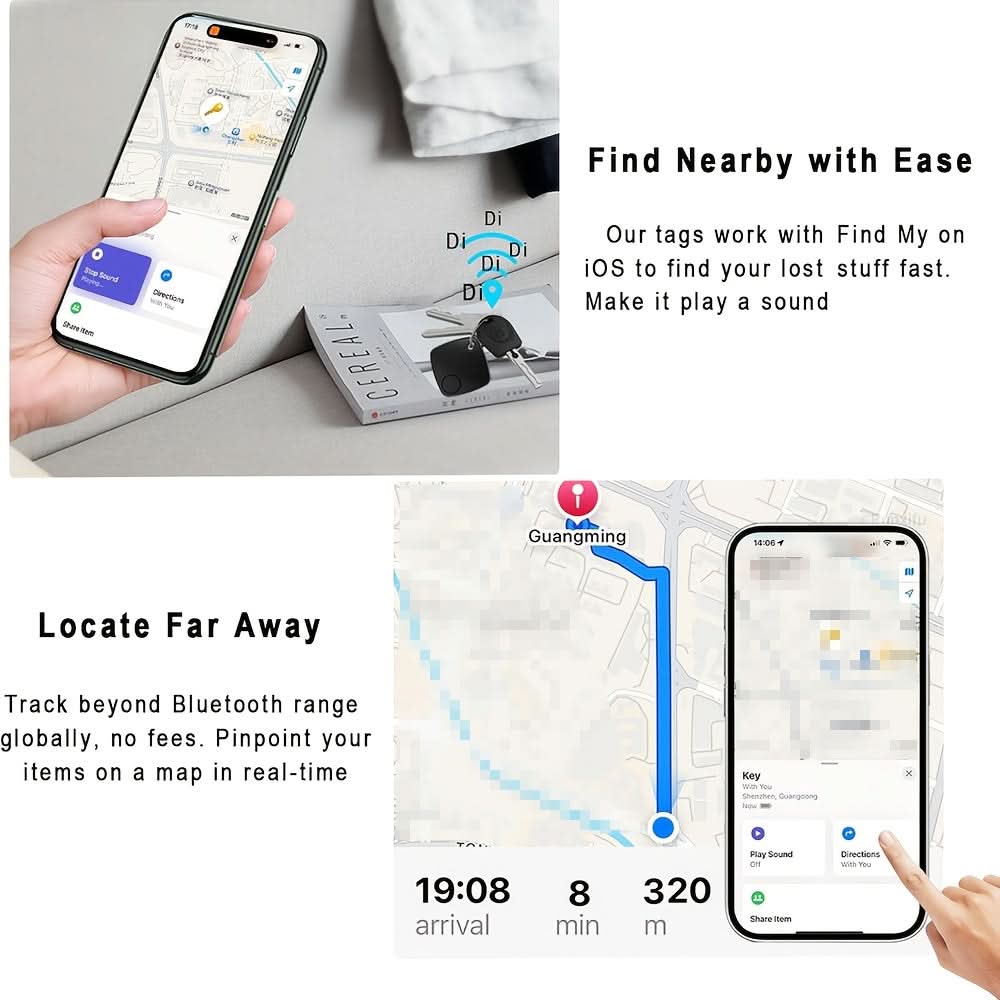 Localizador Inteligente para Chaves, Carteiras e Bolsas de Viagem | meowbutter