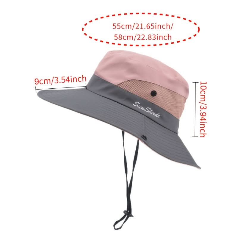 Cappello da esterno a tesa larga con design in rete traspirante | meowbutter