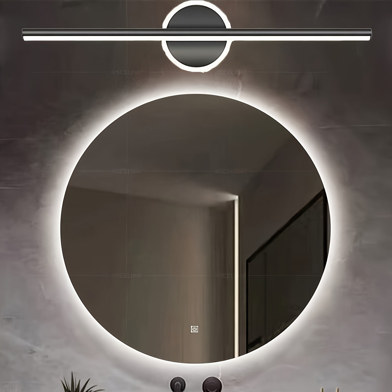 Luxe LED Mirror Wall Light | Minimalist Black & Gold Wall Lamp | Meowbutter