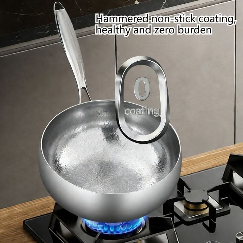 Hammered Deep Skillet for Induction & Gas Stoves | meowbutter