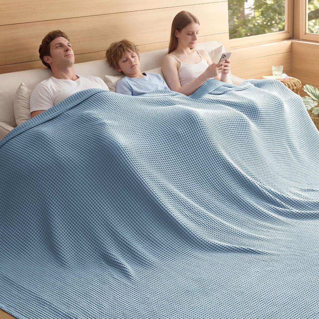 Lehká deka Cozy Comfort ze 100% bavlny s vaflovou vazbou - prodyšná struktura