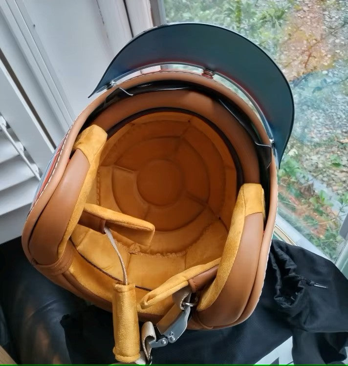 The Street King - Vintage Open Face Helmet - DOT & ECE Approved - Meowbutter