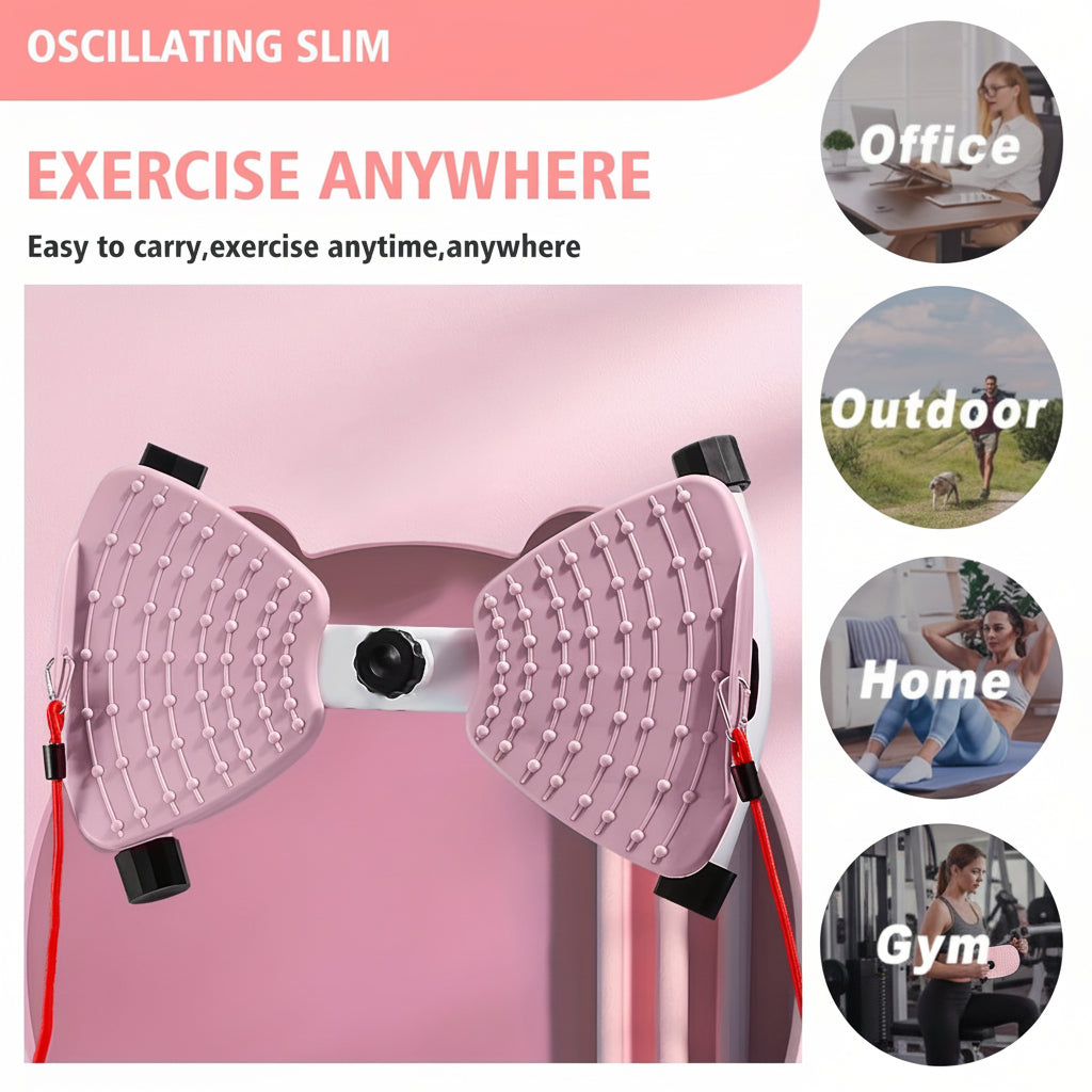 Waist Twister Board — Heavy-Duty Iron Frame, White Finish