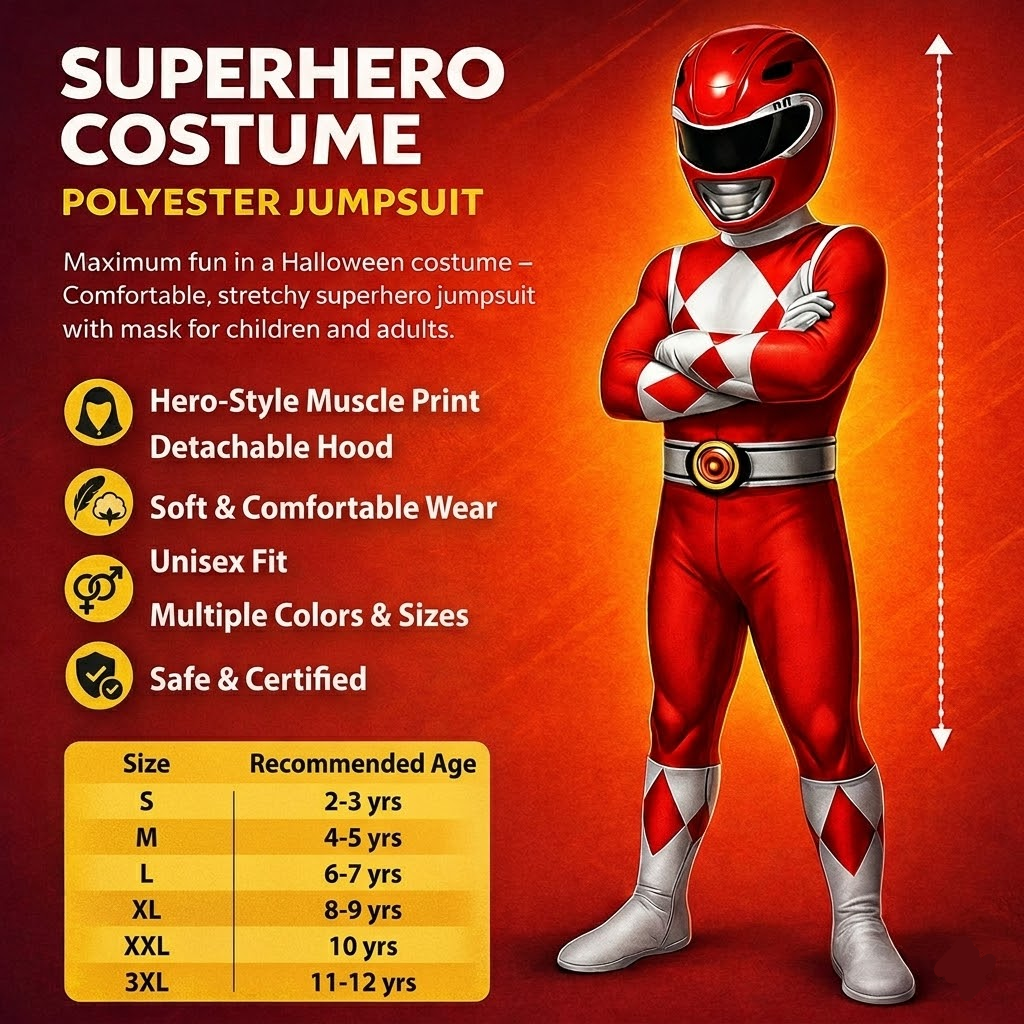 Kids Costume Superhero Jumpsuit Muscle Print Party Outfit | Meowbutter