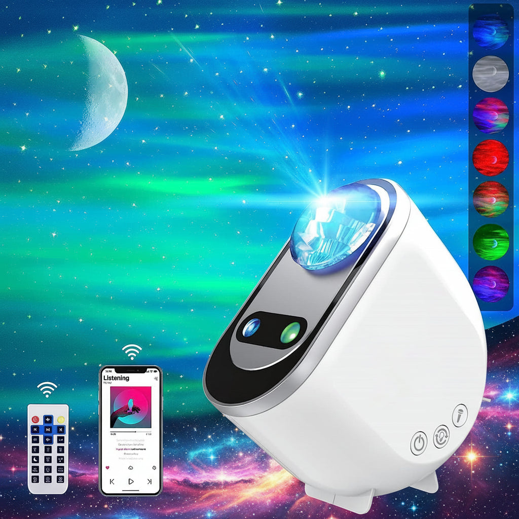 Aurora Galaxy Night Light Projector — LED, Wireless Remote Control