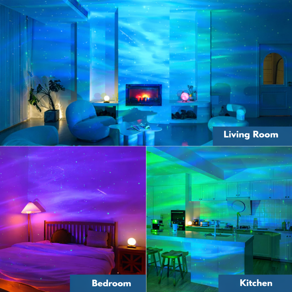 Aurora Galaxy Night Light Projector — LED, Wireless Remote Control