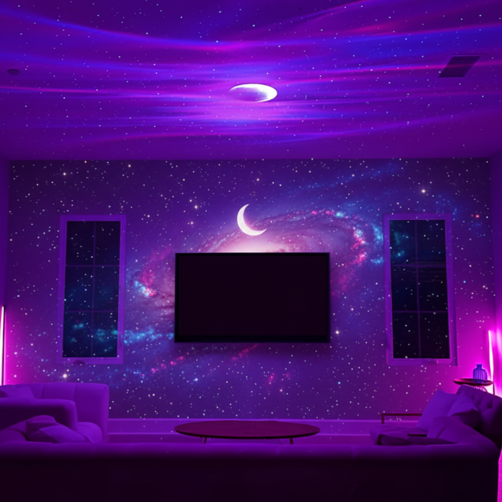 Aurora Galaxy Night Light Projector — LED, Wireless Remote Control