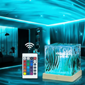 RGB Crystal Night Light Projector — USB Powered, Compact Aurora Lamp