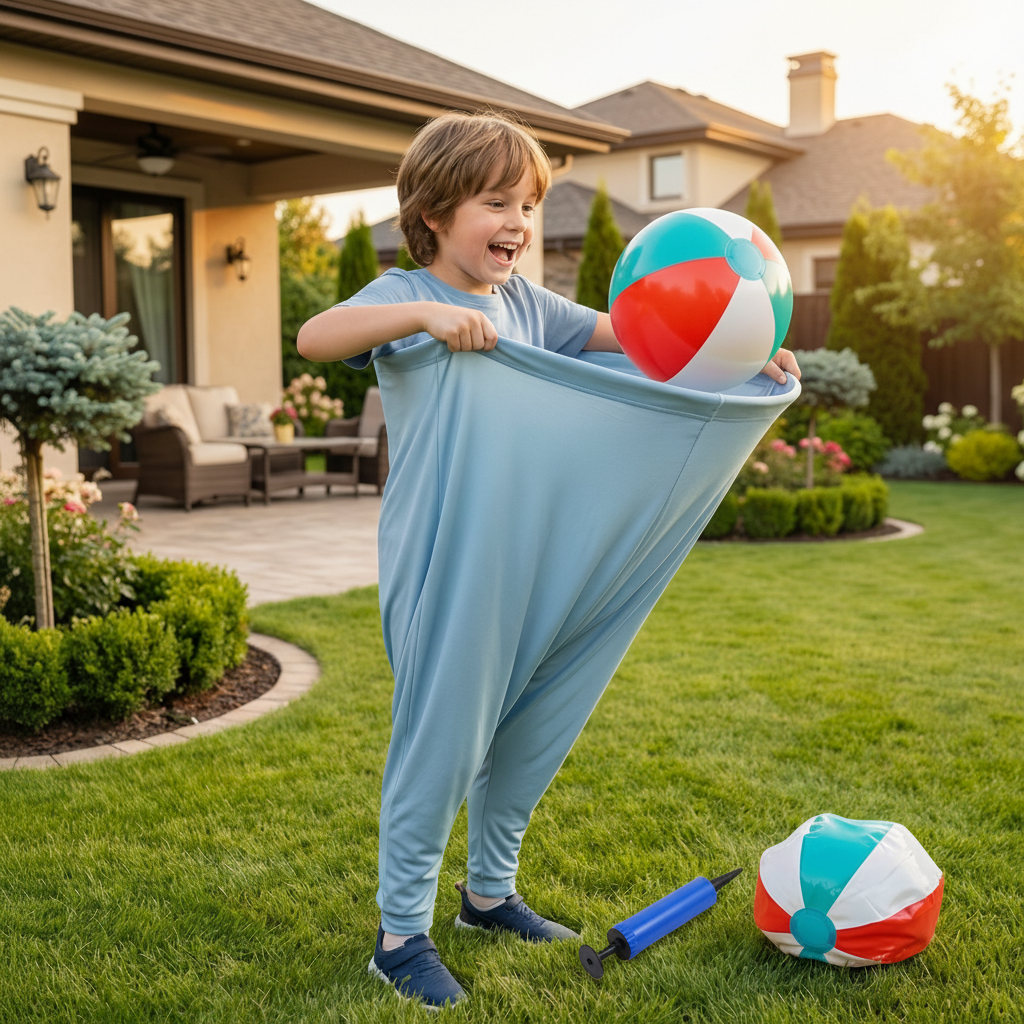 Conjunto de jogo infantil de apanhar bolas — Calças oversized, alvos largos para apanhar