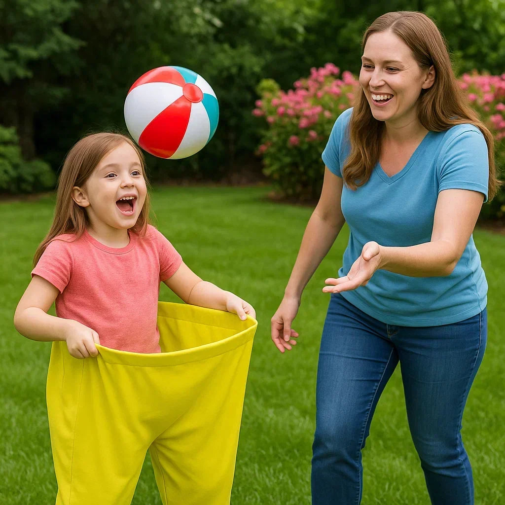 Conjunto de jogo infantil de apanhar bolas — Calças oversized, alvos largos para apanhar