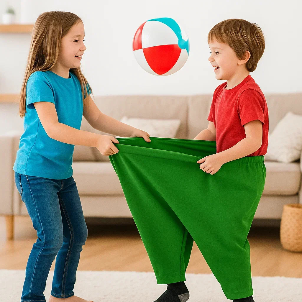Conjunto de jogo infantil de apanhar bolas — Calças oversized, alvos largos para apanhar